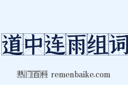 道中连雨组词是什么意思的图片